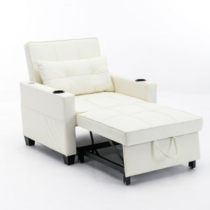 NicBex Modern Pull Out Sofa Bed Convertible Single Sofa Chair with Adjustable Back and USB Port for Living Room - 1 of 4
