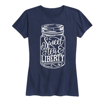 Women's - Country Casuals - Sweet Tea And Liberty Short Sleeve Graphic T-Shirt