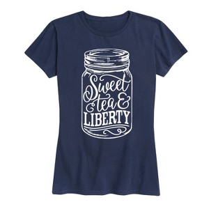 Women's - Country Casuals - Sweet Tea And Liberty Short Sleeve Graphic T-Shirt - 1 of 4