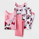 Toddler Girls' 4pc Minnie Mouse Snug Fit Pajama Set - Pink