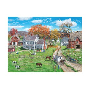 Canvas Wall Art - Bob Fair 'Autumn Neighbors' Wall Art for Living Room, Bedroom, or Office Décor by Trademark Fine Art - 19 x 14 Inches - 1 of 4