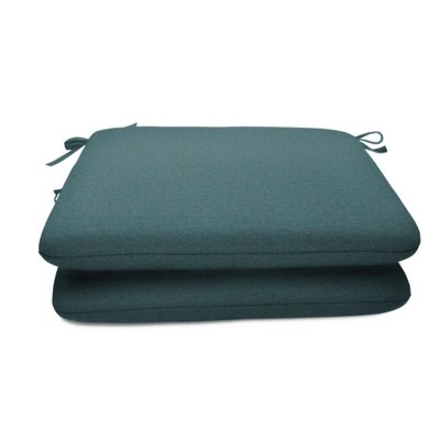 Casual Cushion Solid Sunbrella Fabric 2-Piece Indoor/Outdoor Seat Pad Cushion