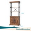 5 Tier Bookshelf With Cabinet 73.62'' H Tall Bookcase With Shelves Wood Bookshelves Storage Organizer Industrial Bookshelf - 3 of 4