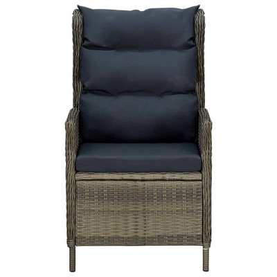 vidaXL Garden Chair Brown, Black