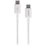 Verizon USB-C to USB-C Braided Charge-and-Sync Cable (4-Ft) - White
