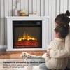 Karl Home 1400-Watt 26.38-inch Electric Fireplace with Mantel in White - 4 of 4