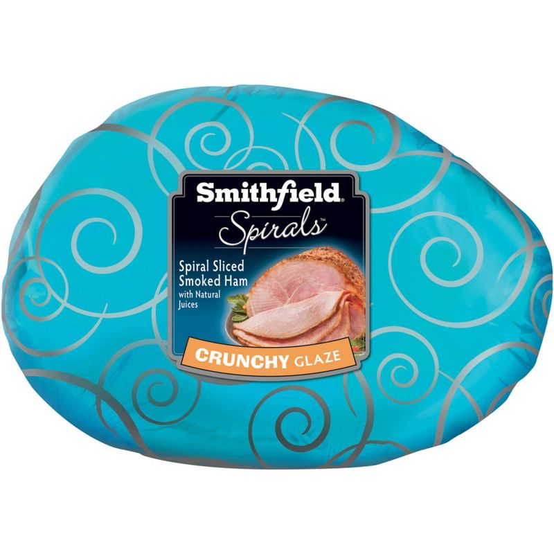 Smithfield Spiral Crunchy Glaze Half Ham - 6-10 lbs - price per lb, 1 of 8