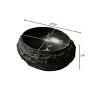 20" Irregular Oval Resin Bathroom Sink with Stone Pattern, Modern Vessel Basin for Bathroom Vanity – The Pop Home - 4 of 4