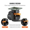 VEVOR Leveling Casters, Set of 4, 2200 lbs Total Load Capacity, 2.5in, Heavy Duty with Upgraded Handle Design, 360 Degree Swivel Caster Wheels, Black - 3 of 4