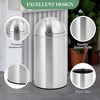 Fingerprint-Proof Stainless Steel Garbage Can with Push Lid, Heavy Duty Tall Waste Bin - 4 of 4