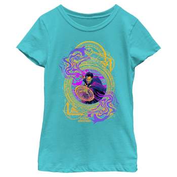 Girl's Marvel Doctor Strange in the Multiverse of Madness Neon Magic T-Shirt