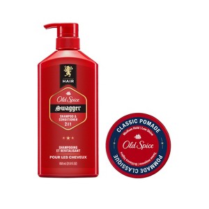 Old Spice Men's 2-in-1 21.9 fl oz Shampoo and Conditioner + 2.22oz Hair Pomades - 1 of 4