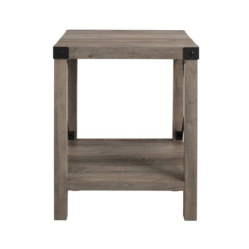 Sophie Rustic Industrial X Frame Side Table - Saracina Home, 4 of 17