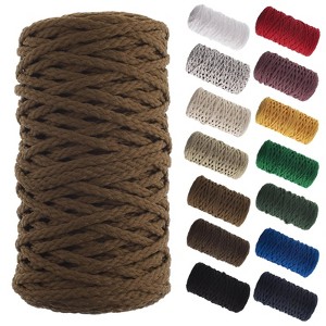 John Bead 4mm Mocha Braided Macrame Cord, 70yds - 1 of 4