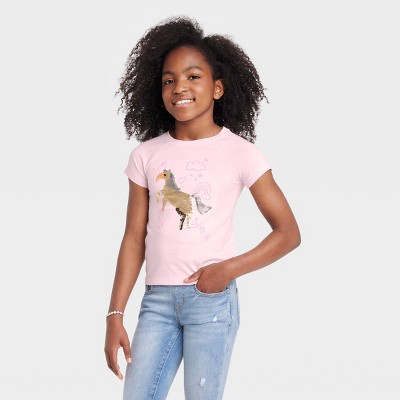 Girls' Flip Sequin Short Sleeve T-Shirt - Cat & Jack™
