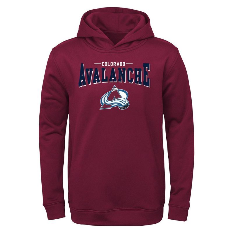 NHL Colorado Avalanche Boys&#39; Poly Core Hooded Sweatshirt, 1 of 2