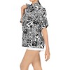 LA LEELA Women's Button Down Short Sleeve Summer Camp Short Sleeves Shirt Hawaiian Club party Casual Tops - 3 of 4