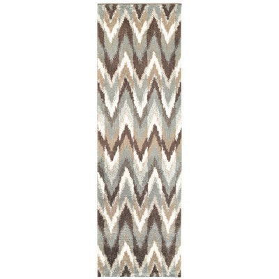 Oriental Weavers Verona 004D6 Grey/ Taupe Indoor Area Rug - 2'3" x 7'6"
