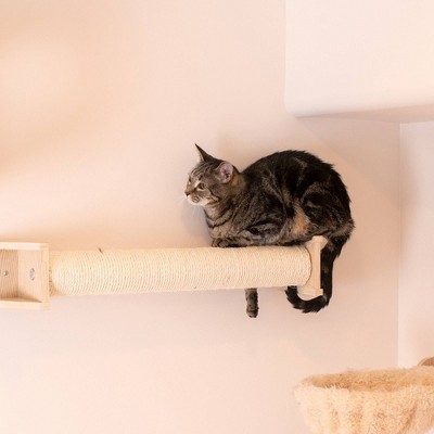 Off-White Sisal Wall-Mounted Cat Scratching Post