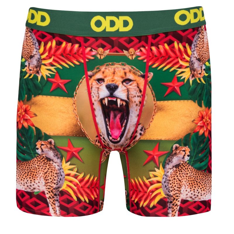 Odd Sox Men's Novelty Underwear Boxer Briefs, Cheetahs High Fashion, 1 of 6