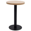 vidaXL Bistro Table Light brown and black MDF, Steel Small Durable - 2 of 4