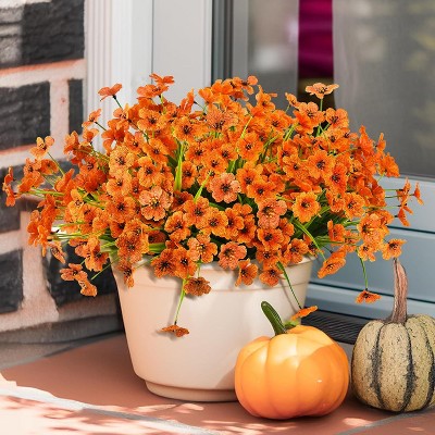 Artificial Flowers for Outdoors Faux Plants Fake Flowers,12 Bundles Faux Silk Colorful Daisy Realistic UV Resistant for Outside Home