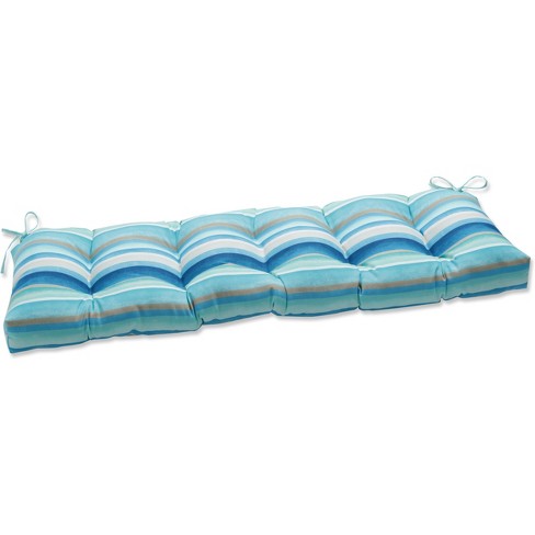 60x18 Outdoor/indoor Blown Bench Cushion Dina Seaside Blue - Pillow  Perfect : Target