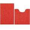 Home Mart Goods 2 Piece Set Coral Soft Cozy Plush Chenille Bath Mat Bathroom Rug - 3 of 3