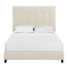 Queen Size Upholstered Platform Bed with Headboard for Bedroom - 3 of 4