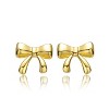 Guili Kids 14K Gold-Plated Wrapped in Ribbons Tiny Stud Earrings – Adorable and Delicate Design for Everyday Wear and Special Moments - 2 of 2