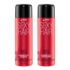 Sexy Hair Big Powder Play Shampoo & Conditioner (1.76 oz) Duo Set Kit, Long-Lasting Volume for up to 72 Hours | Sexyhair - 1 of 4