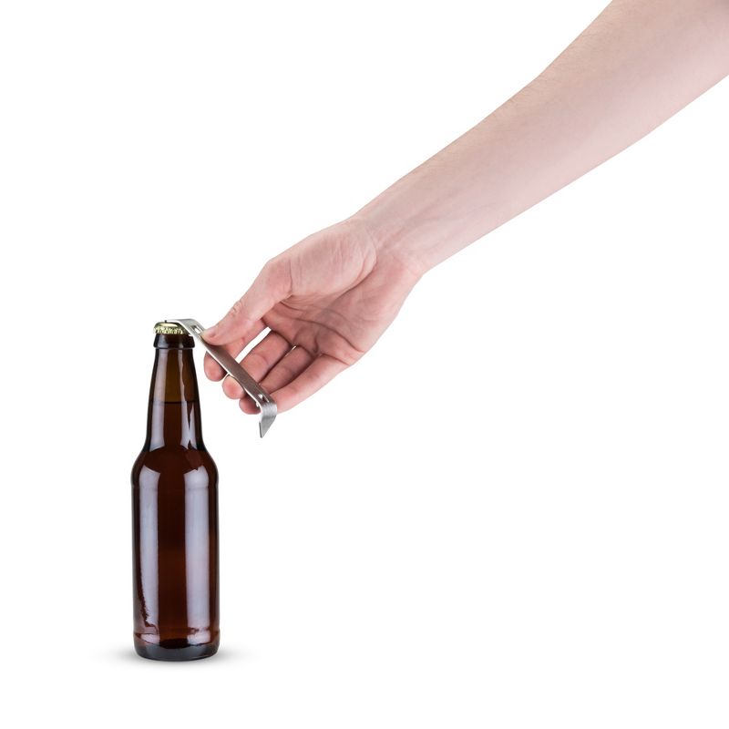 True Church Key Bottle & Can Openers, Set of 2 - Stainless Steel Handheld Can Punch Opener, Manual Handheld Beer Beverage Drink Bottle Opener , Silver, 2 of 5