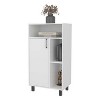 LunaLulinlk White Kitchen Open Storage Cabinets - 3 of 4