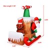 Tangkula Inflatable Christmas Santa Claus Flying Airplane Decoration with LED Bulbs - image 4 of 4