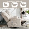 PAGED Modern Swivel Massage Recliner Chair with Heating, Rocking Chair with 2 Cup Holders, Side Pocket and USB Port for Living Room, Bedroom - 4 of 4