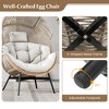 Tangkula Wicker Stationary Egg Chair Lounge Basket Sofa Chair w/ Heavy-Duty Metal Frame - 3 of 4