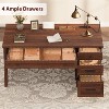 ecutive Desk with File Drawers, Charging Station, Computer Desk with Storage, Home Office Writing Table - 4 of 4