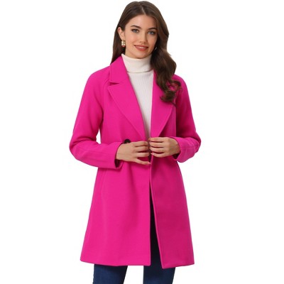 INSPIRE CHIC Women's Notched Lapel Double Breasted Raglan Sleeve Winter Coat