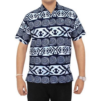 LA LEELA Men's Hawaiian Funny Beach Shirts Casual Short Sleeve Shirts Button Down Shirt Men