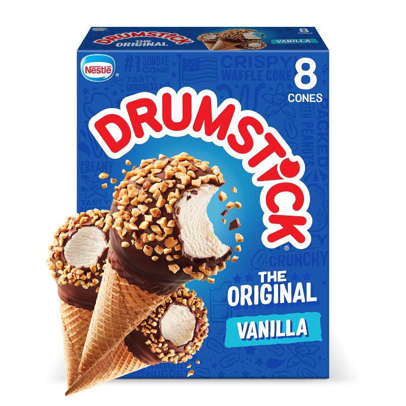 Nestle Drumstick Vanilla Ice Cream Cone - 8ct, 1 of 18