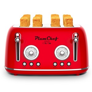 ELJGET Toaster 4 Slice, Retro Stainless with 6 Bread Shade Settings, 1.5''Wide Slots Toaster with Cancel/Defrost/Bagel, Dual Independent Control Panel - 1 of 4