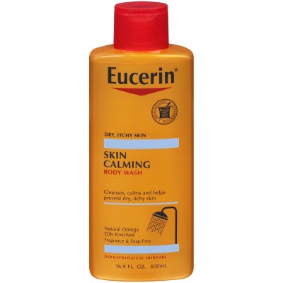 Image of Eucerin Skin Calming Body Wash for Dry Itchy Skin - Unscented - 16.9 fl oz