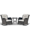 Gymojoy Outdoor Rocking Chair Rattan Rocker Chairs with Cushion - 3 of 4