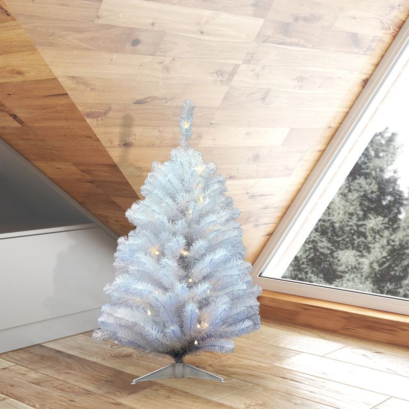 Vickerman Crystal White Full Artificial Christmas Tree, 4 of 5