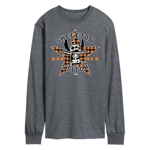 Men's - Lilo and Stitch - Skeleton Stitch Long Sleeve Graphic T-Shirt - 1 of 4