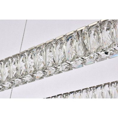 Monroe Spectacular Faceted Crystal LED Pendant in Chrome