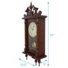 Bedford Clock Collection Classic 31 Inch Chiming Pendulum Wall Clock in Cherry Oak Finish - image 2 of 4