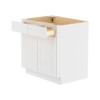 HOMLUX Easy-DIY Shaker White Ready to Assemble Drawer Base Kitchen Cabinet - 2 of 4