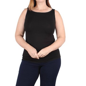 Women's Natural Compact Boat Neck Tank - Undersummers - 1 of 3