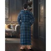 ADR Men's Robe, Plush Fleece Hooded Bathrobe Man, Long Warm Cozy Bath Robe Man - 3 of 4